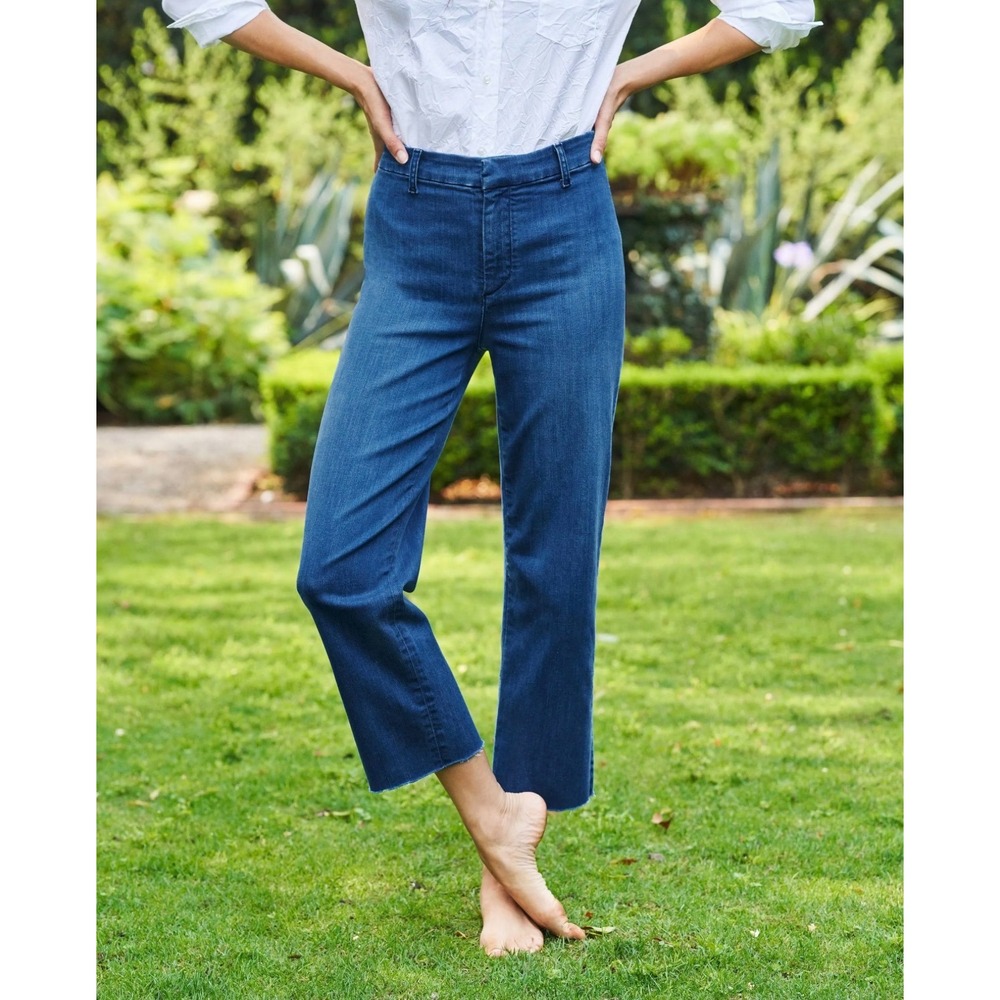 Frank & Eileen Kinsale High Rise Pant in Medium Wash w/‎ Grinding Size 6